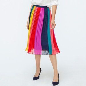 Rainbow sunburst pleated skirt